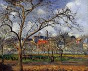 卡米耶 毕沙罗 : On Orchard in Pontoise in Winter